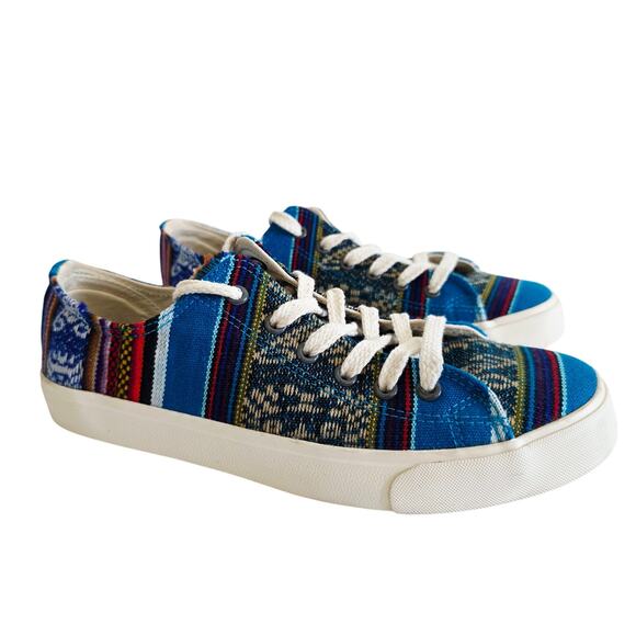 Inkkas Bluebird Low Top Multicolor Blue Lace-Up Sneakers Women's 9 / Men's 7 - Picture 1 of 6